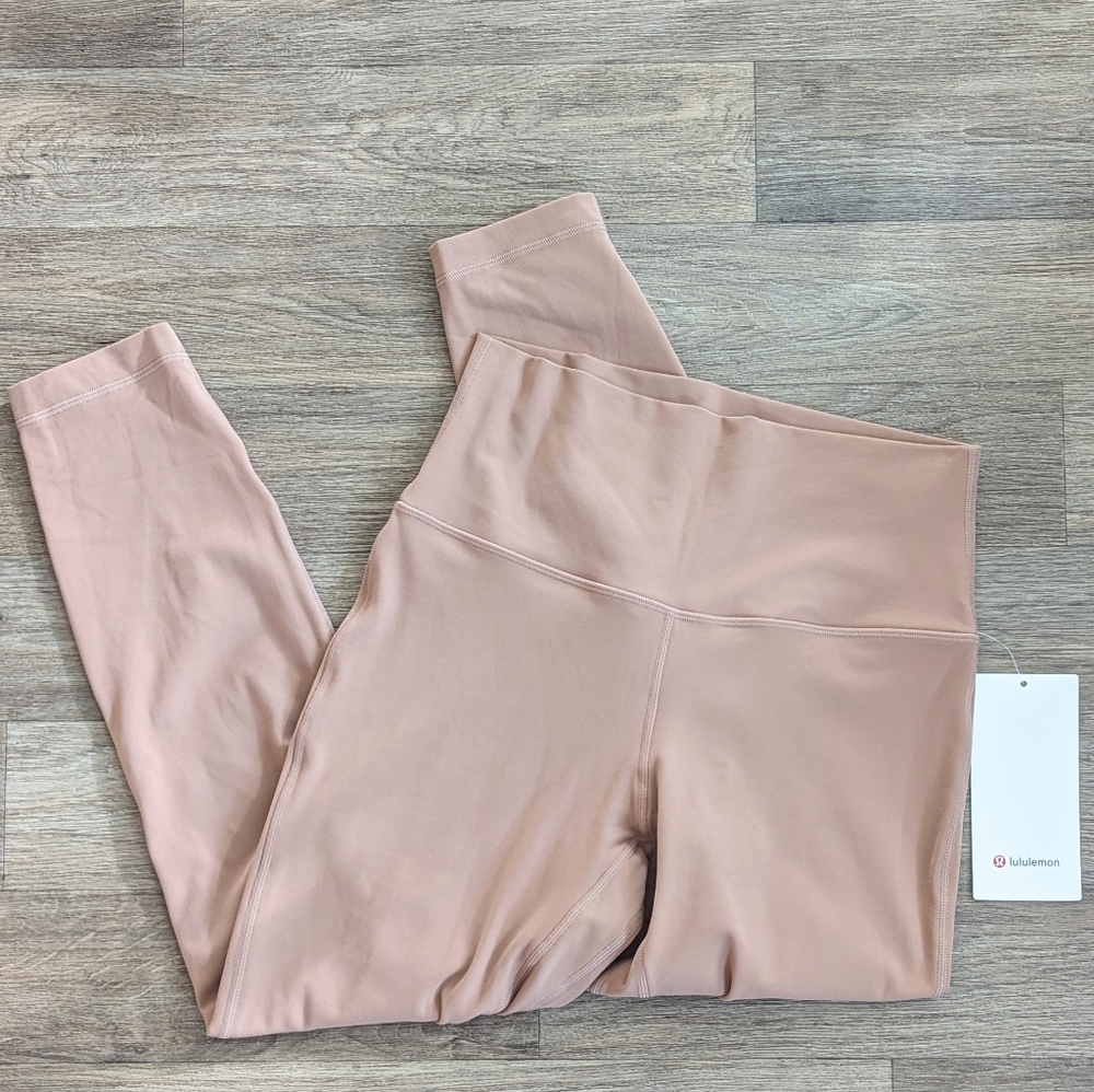 NWT Lululemon Align High Rise Pant 25" Size 8 Nude Mauve